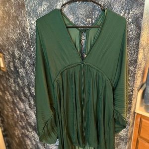 Free People Arzel Mini Dress - Palm Leaf